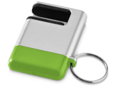 Подставка-брелок для мобильного телефона GoGo (серебристый, зеленый)