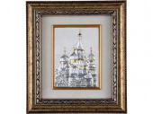 Картина Собор Василия Блаженного (золотистый, серебристый)