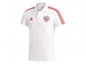 Рубашка поло РОССИЯ 3-STRIPE (красный, белый)