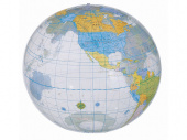Мяч надувной пляжный Globe (прозрачный, разноцветный)