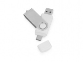 USB/USB Type-C 3.0 флешка на 16Гб Квебек C (белый)
