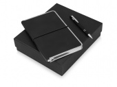 Подарочный набор Silver Sway с ручкой и блокнотом А5 (черный, серебристый)