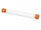 Футляр-туба пластиковый для ручки Tube 2.0 (оранжевый, прозрачный)