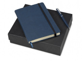 Подарочный набор Megapolis Velvet: ежедневник А5 , ручка шариковая (темно-синий)