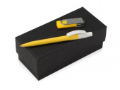 Подарочный набор Uma Memory с ручкой и флешкой (желтый)