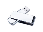 USB 3.0- флешка на 32 Гб глянцевая поворотная (серебристый)