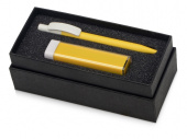 Подарочный набор White top с ручкой и зарядным устройством (желтый)