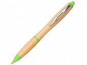 Ручка шариковая Nash из бамбука (зеленое яблоко, натуральный)