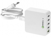 USB зарядка QC 2.0 с адаптером (белый)