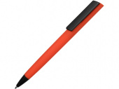 Ручка пластиковая soft-touch шариковая Taper (черный, красный)