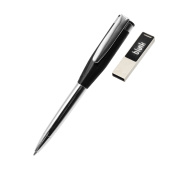 Ручка металлическая Memphys c флешкой, черная