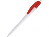 Ручка пластиковая шариковая Пиаф (красный, белый)