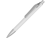 Ручка металлическая шариковая Large (белый, серебристый)