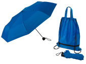 Зонт Picau из переработанного пластика в сумочке (синий)