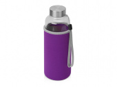 Бутылка для воды Pure c чехлом (фиолетовый, прозрачный)