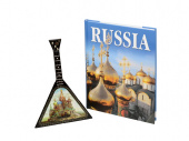 Подарочный набор Музыкальная Россия: балалайка, книга  RUSSIA (синий)