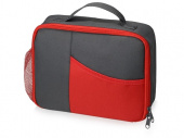 Изотермическая сумка-холодильник "Breeze" для ланч бокса, серый/красный