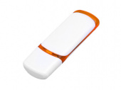 USB 3.0- флешка на 32 Гб с цветными вставками (оранжевый, белый)