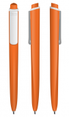 Ручка Torsion/P02 Pigra 02 Soft Touch Premec, оранжевый, белый клип