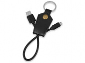 Кабель-брелок USB-MicroUSB Pelle (черный)