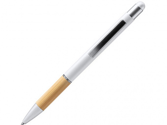 Ручка-стилус металлическая шариковая OLTEN (натуральный, белый)