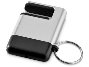Подставка-брелок для мобильного телефона GoGo (черный, серебристый)