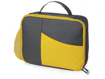 Изотермическая сумка-холодильник Breeze для ланч-бокса (серый, желтый)