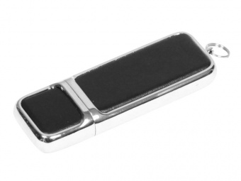 USB 2.0- флешка на 8 Гб компактной формы (черный, серебристый)