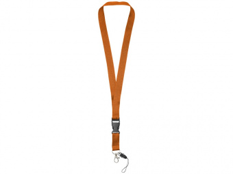 Шнурок Sagan с отстегивающейся пряжкой и держателем для телефона (оранжевый)