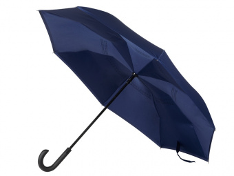 Зонт-трость наоборот Inversa (темно-синий)