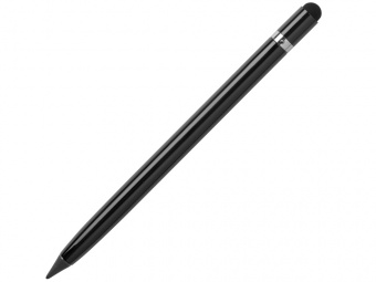 Вечный карандаш Eternal со стилусом и ластиком (черный)