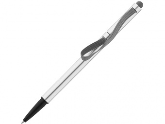 Ручка пластиковая шариковая Stretch (темно-серый, серебристый)