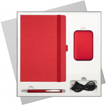 Подарочный набор Portobello/Chameleon NEO красный (Ежедневник недат А5, Ручка, Power Bank)