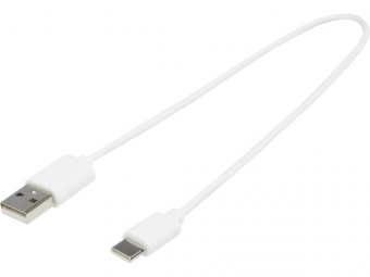 Кабель для зарядки с разъемами USB-A и Type-C TPE 2A (белый)