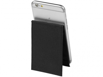 Кошелек-подставка для телефона с защитой от RFID считывания (черный)