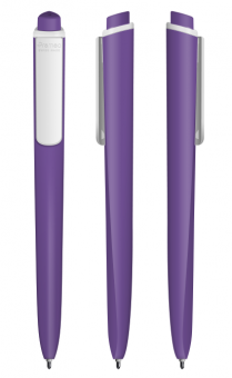 Ручка Torsion/P02 Pigra 02 Soft Touch Premec, фиолетовый, белый клип