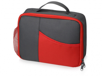 Изотермическая сумка-холодильник Breeze для ланч-бокса (серый, красный)