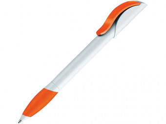 Ручка пластиковая шариковая Hattrix Soft (оранжевый, белый)