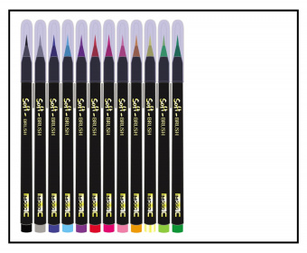 Ручки кисти ImageC - Набор для творчества с 12 интерактивными открытками