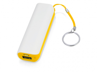 Портативное зарядное устройство Basis, 2000 mAh (белый, желтый)