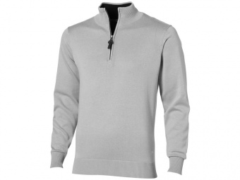 Пуловер Set на молнии, мужской (черный, серый меланж)