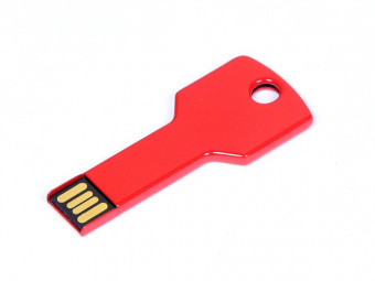 USB 2.0- флешка на 32 Гб в виде ключа (красный)