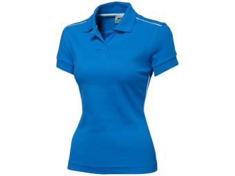 Рубашка поло Backhand женская (белый, небесно-синий)