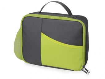 Изотермическая сумка-холодильник Breeze для ланч-бокса (зеленое яблоко, серый)