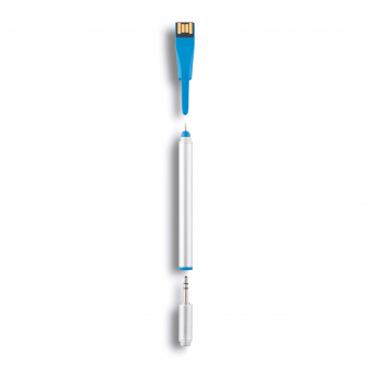 Ручка-стилус Point | 03 с флешкой на 4 ГБ, лазерной указкой и менеджером презентаций., синий Ксиндао (Xindao)