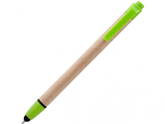 Ручка-стилус шариковая Planet (бежевый, лайм)