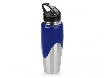 Бутылка спортивная Олимпик (синий, серебристый)