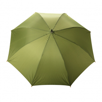 Автоматический зонт-трость с бамбуковой рукояткой Impact из RPET AWARE™, d103 см