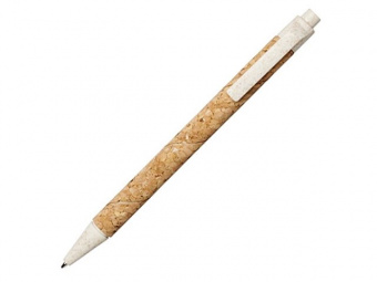 Шариковая ручка Midar из пробки и пшеничной соломы, хром