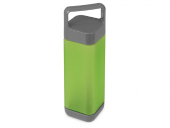 Бутылка для воды Balk, soft-touch  (зеленое яблоко, серый)